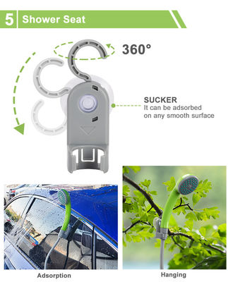 Outdoor Portable Shower Water Filter 2200mAh Rechargeable Camping Shower